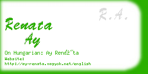 renata ay business card